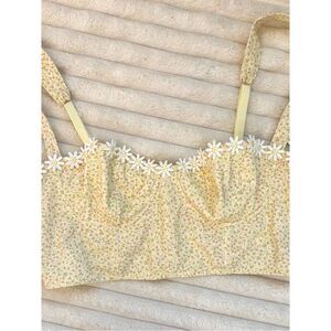 urban outfitters corset style tank with florals size large NWT